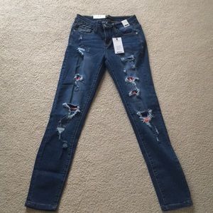NWT Judy Blue Rainbow skinny jeans